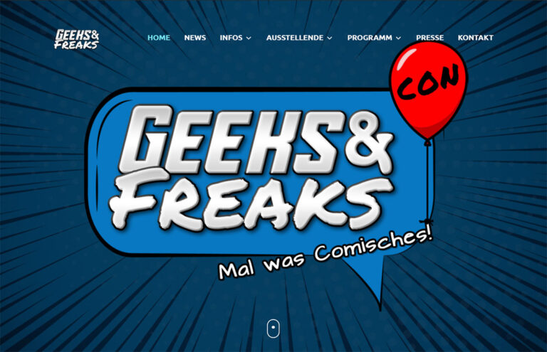 Screenshot Webseite Geeks & Freaks