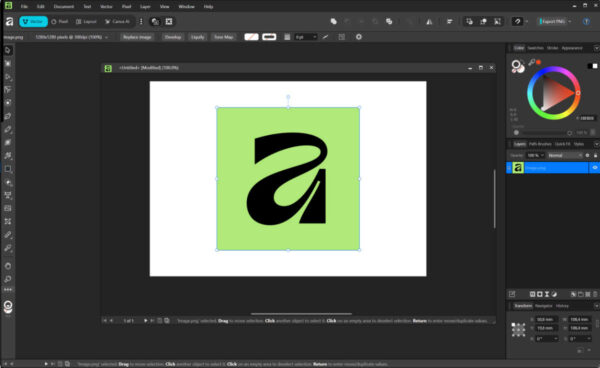 Screenshot des Canva UI