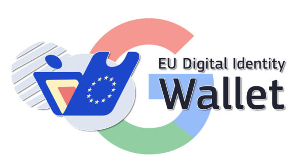 EUDI-Wallet- Logo und Google-Logo dahinter